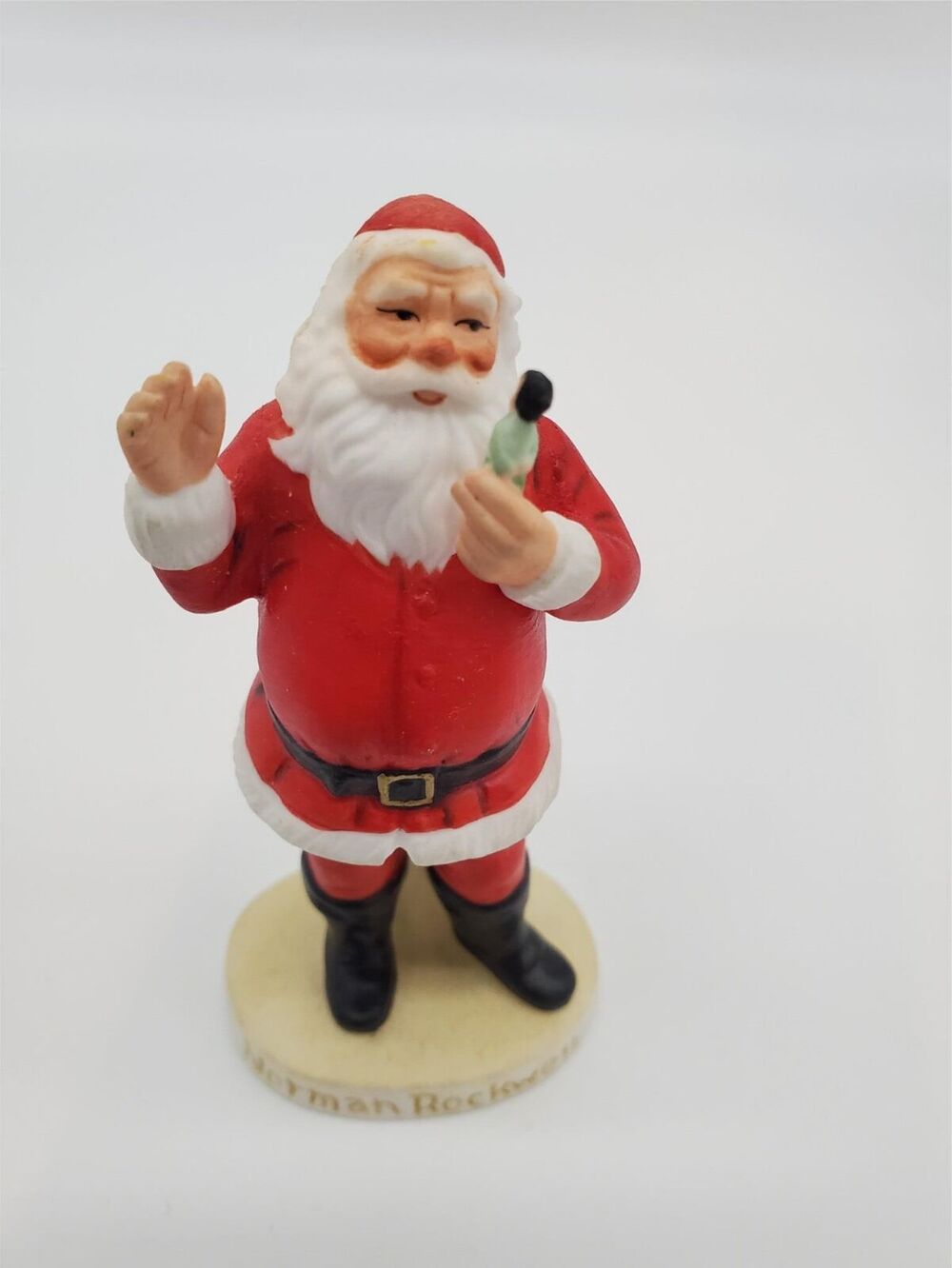 Norman Rockwell Santa's Friend Figurine 3" 1983